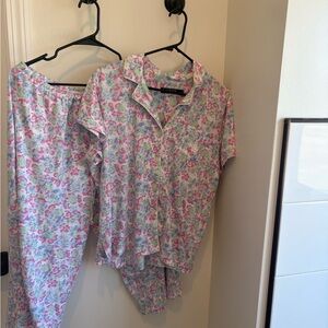 XL Ralph Lauren 2-piece floral monogram PJ set